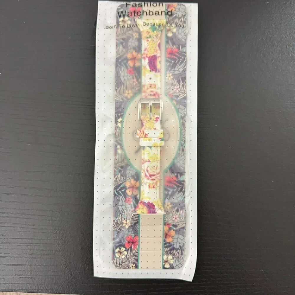 NWT Floral Silicone FitBit Watchband Replacement